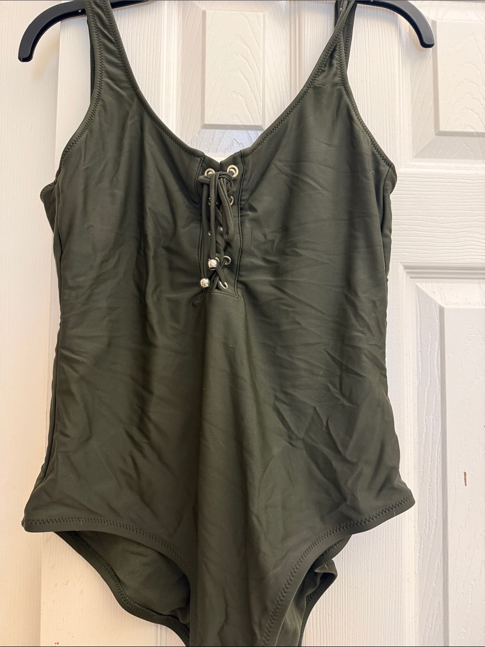 Missoni for Target Olive Green Lace-Up One Piece Swimsuit